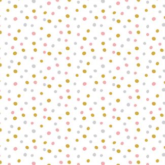 Flanelle coton bio Confetti Pink Gold Cloud9