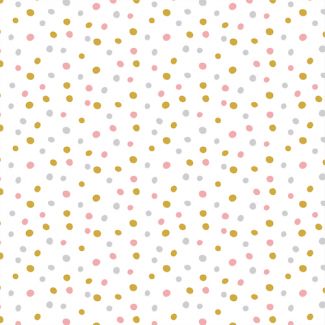 Flanelle coton bio Confetti Pink Gold Cloud9