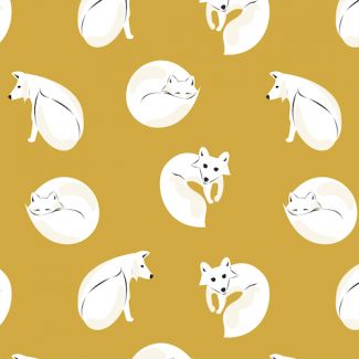 Flanelle coton bio Winter Fox Dark Gold Cloud9