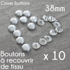 Boutons à recouvrir - à coudre 38mm (x10)