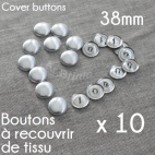 DIY fabric cover sewing button 38mm (10 buttons)
