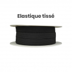 Elastique Tissé 20mm Noir (bobine 25m)