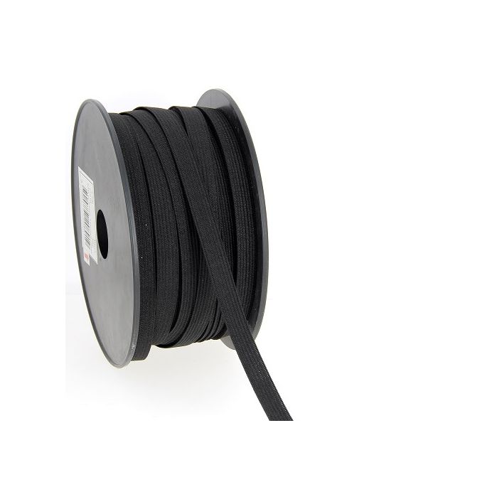 Elastique Maille 10mm Noir (bobine 50m)