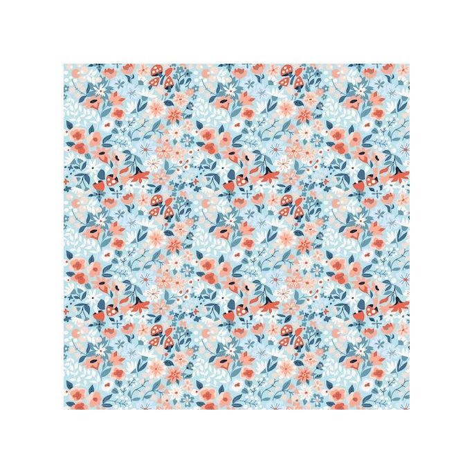 Coton Bio imprimé Modern Love Woodland Floral Dawn Monaluna