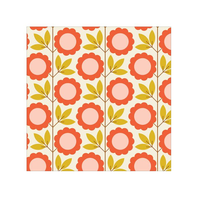 Organic cotton print A Walk Remembered Blooming Vines Cloud9