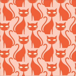 Baby Corduroy Organic cotton print A Walk Remembered Orange Tabby Cat Cloud9