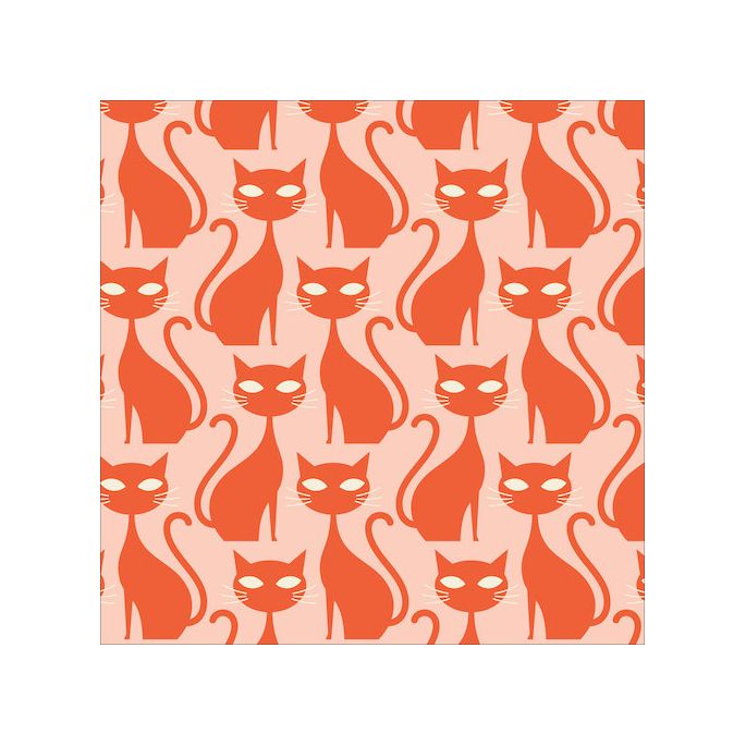 Organic cotton print A Walk Remembered Orange Tabby Cat Cloud9