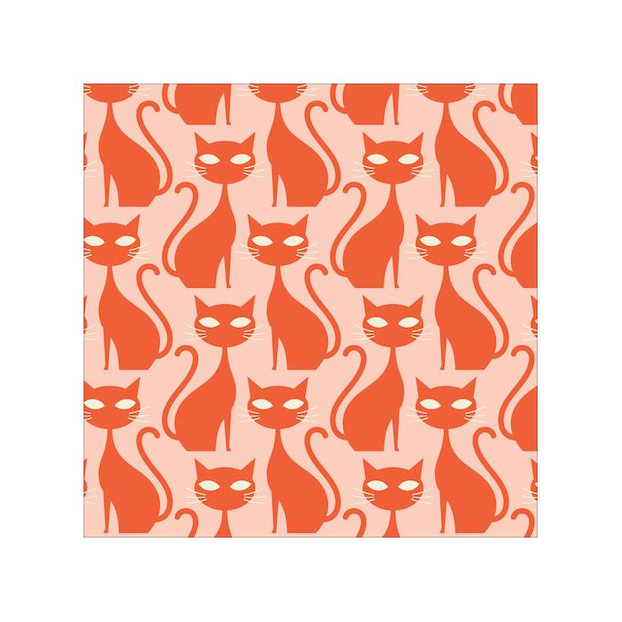 Organic cotton print A Walk Remembered Orange Tabby Cat Cloud9