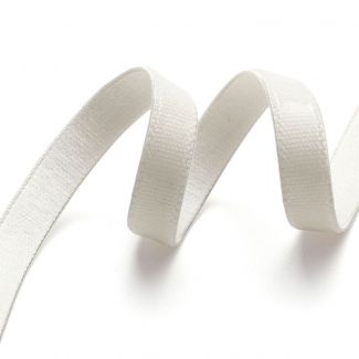 Elastique Anti glisse satiné 13mm Blanc (bobine 25m)