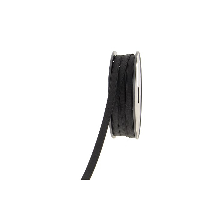 Ribbed Elastic Black 10mm (by meter)