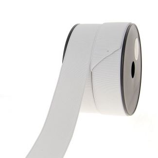 Ribbed Elastic White 40mm (25m roll)