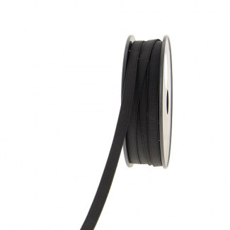 Ribbed Elastic Black 10mm (25m roll)