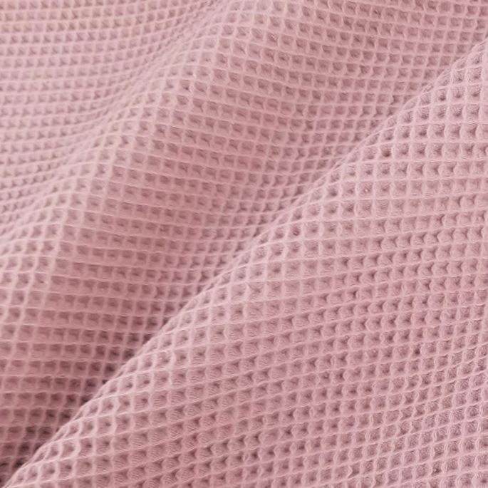 GOTS Organic cotton waffle Zefyr Pink