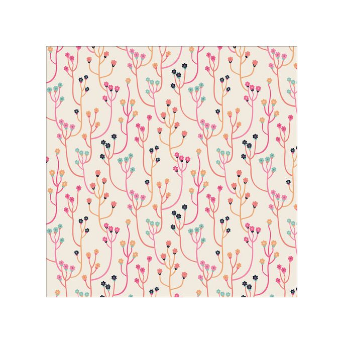 Organic cotton Popeline Tropical Garden Upward Cloud9