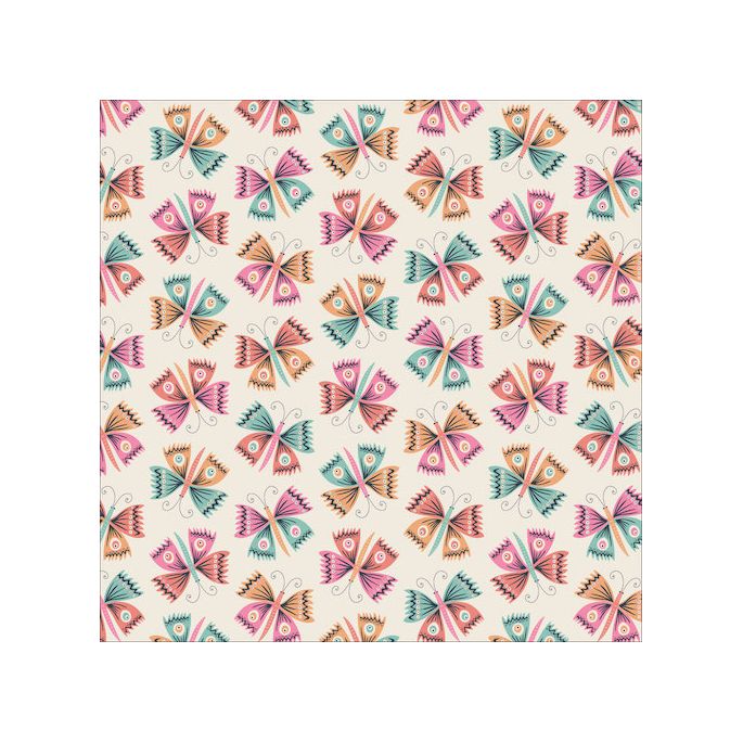 Organic cotton Popeline Tropical Garden Flutter Cloud9