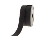 Ribbed Elastic Black 25mm (by meter)