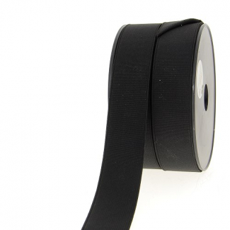 Ribbed Elastic Black 35mm (by meter)