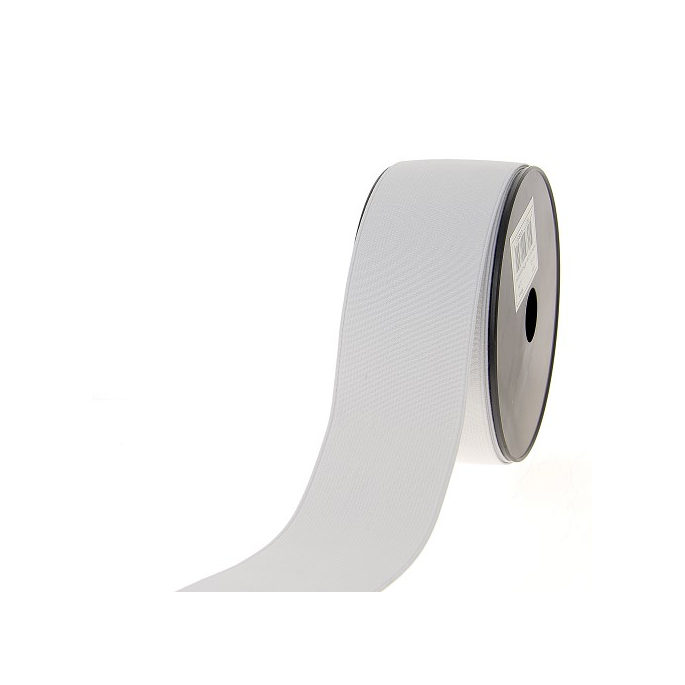 Ribbed Elastic White 60mm (by meter)