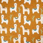Jersey BIO imprimé Lamas Ocre