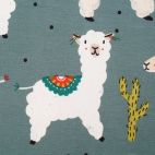 Jersey BIO imprimé Lamas Celadon