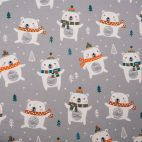 Organic cotton jersey Grey Little Bear