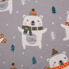 Organic cotton jersey Grey Little Bear