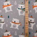 Organic cotton jersey Grey Little Bear