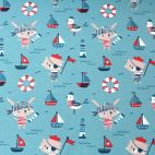 Organic cotton jersey Blue Pirate