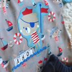 Organic cotton jersey Blue Pirate