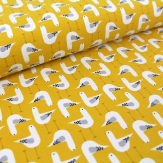 Organic cotton jersey Yellow Seagull