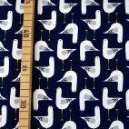 Organic cotton jersey Navy Seagull