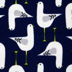 Organic cotton jersey Navy Seagull