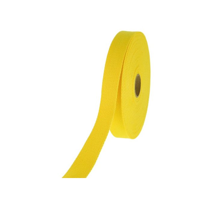 Sangle coton 30mm Jaune (au mètre)