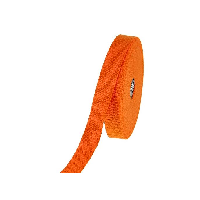 Sangle coton 30mm Orange (au mètre)