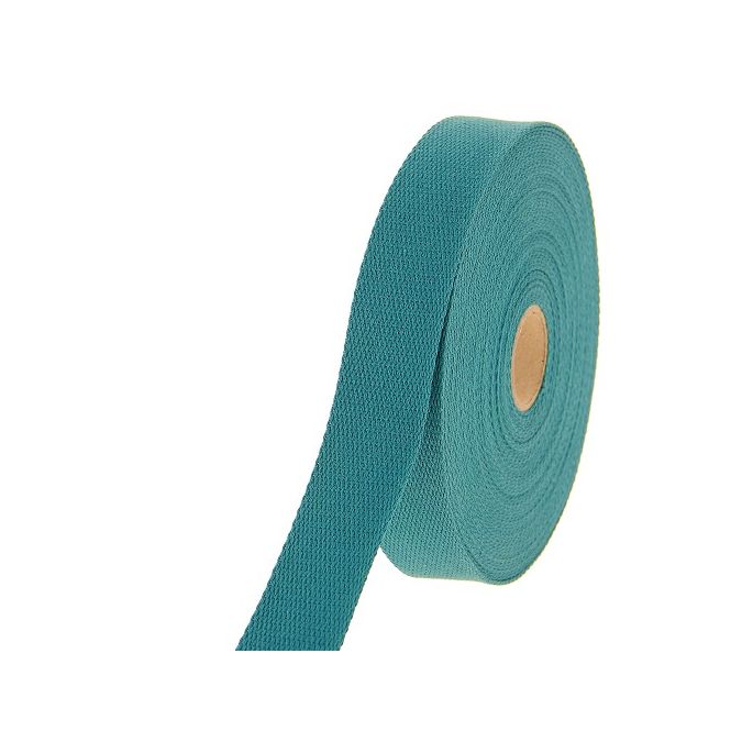 Sangle coton 30mm Turquoise foncé (bobine 15m)