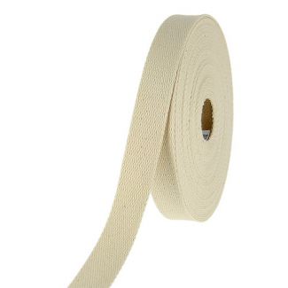 Sangle coton 23mm Ecru (bobine 15m)