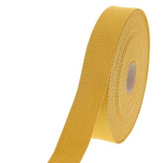 Sangle coton 30mm Jaune Or (bobine 15m)