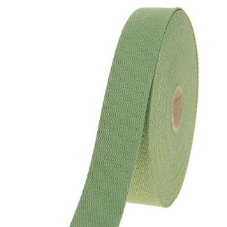 Sangle coton 23mm Vert sauge (bobine 15m)