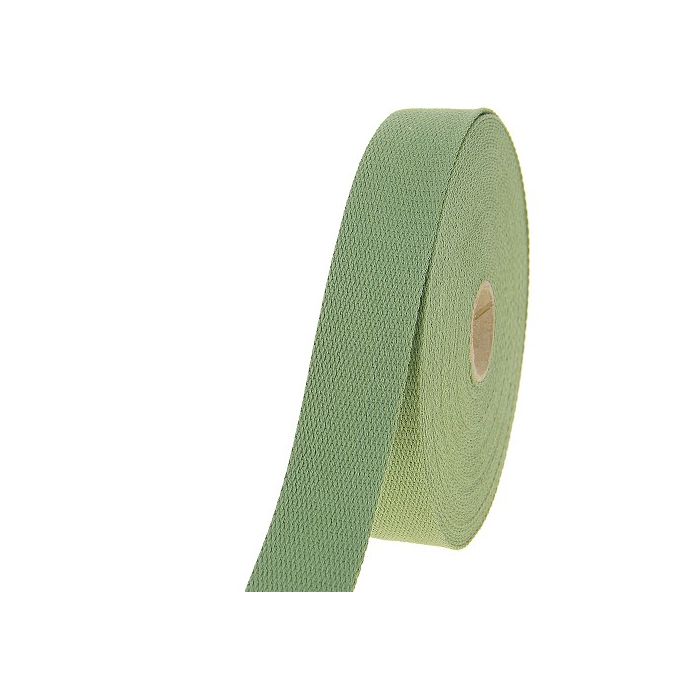 Cotton Webbing 30mm Sage green (15m roll)