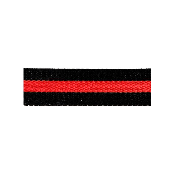 Cotton Webbing 30mm Black/Red (15m roll)