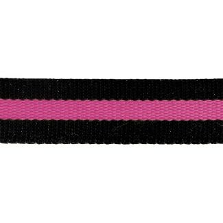 Cotton Webbing 30mm Black/Pink (15m roll)