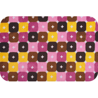 Minky - Brown Pink Foxy Boxy - Robert Kaufman (per meter)