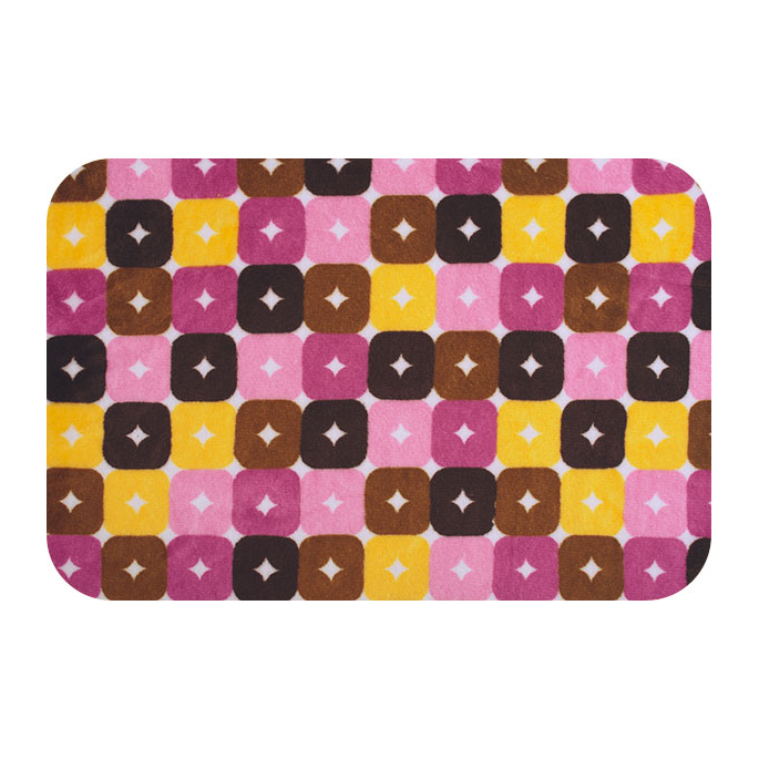 Minky - Brown Pink Foxy Boxy - Robert Kaufman (per meter)