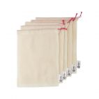 Organic Cotton Reusable Bags Size S (x5)