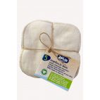 Lingettes biface en coton bio (lot de 5)