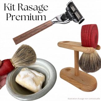 Kit rasage Premium Noyer - offre spéciale Fête des Pères