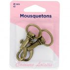 Mousquetons Bronze 20mm (x2)