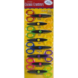 Ciseaux cranteurs papeterie (lot de 8 paires)