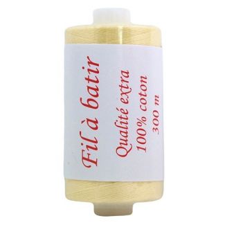 Fil à bâtir coton jaune 300m
