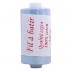 Fil à bâtir coton bleu 300m